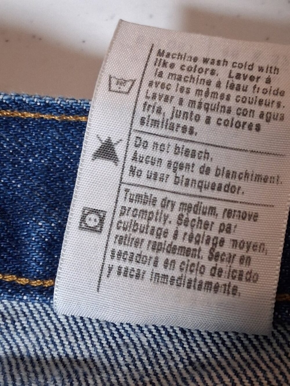 Carhartt Jeans Men 44x32 Workwear Work Pants Blue Jean Denim B17 DST - Picture 5 of 16